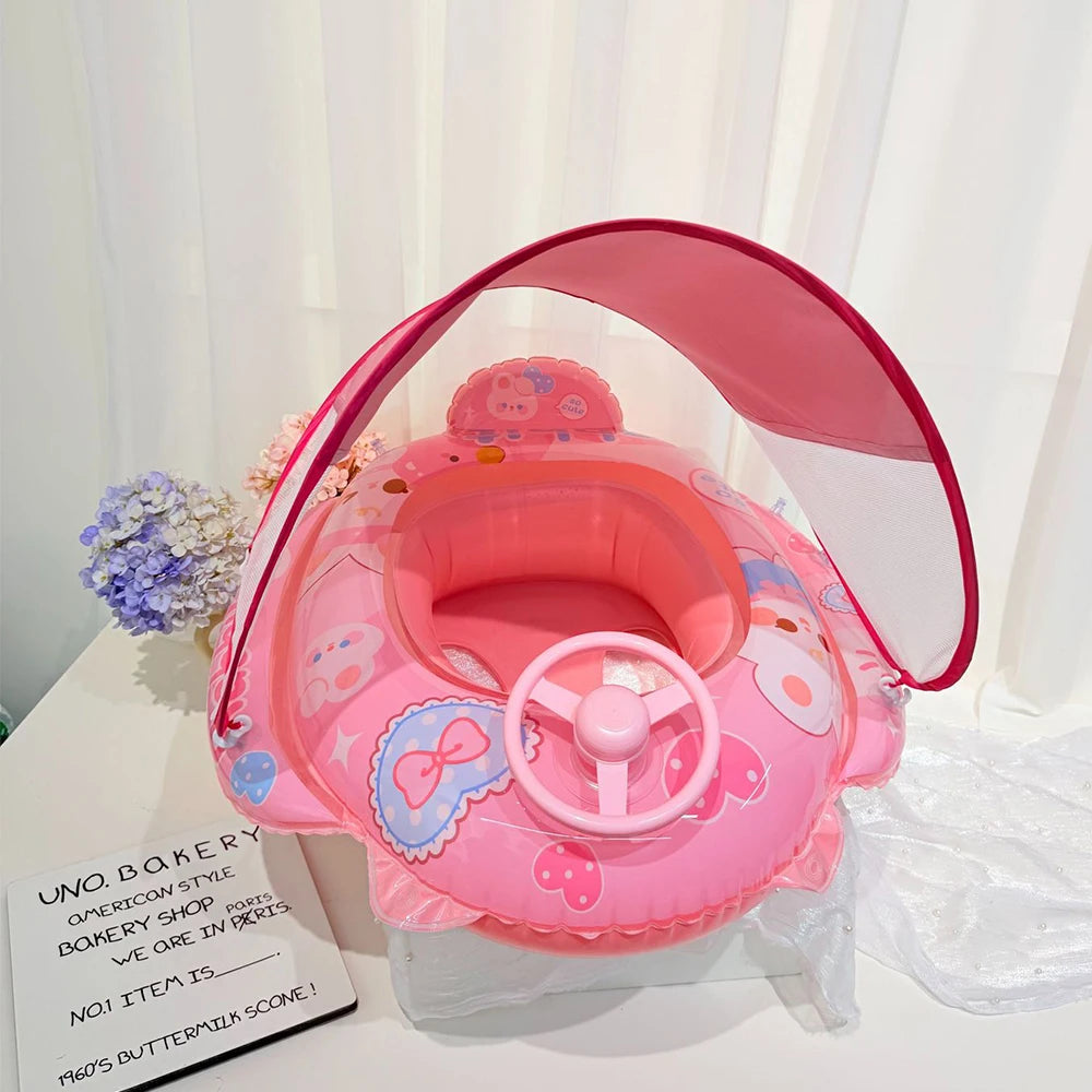 Sunshade Swim Tube Inflatable Swimming Seat Ring Pool Float Swim Accessory Summer Water Sports Swimming Circle Swim Float ﻿ ﻿ ﻿