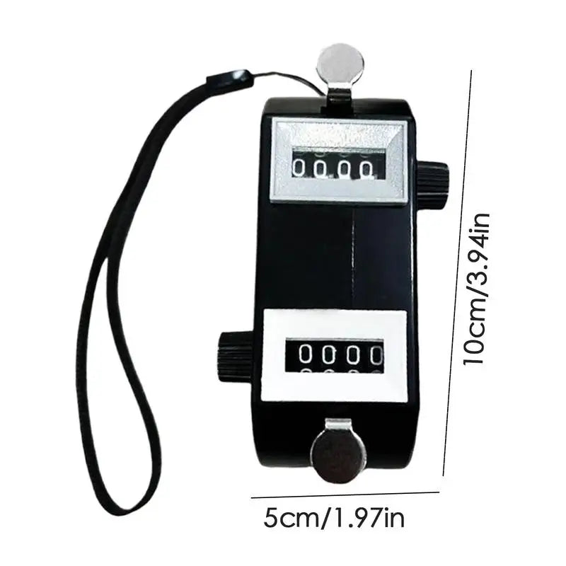 Handheld Tally Counter 4-Digit Number Count Clicker Counter Pitch Counter for Coaching Golf Contest double head counter fitting