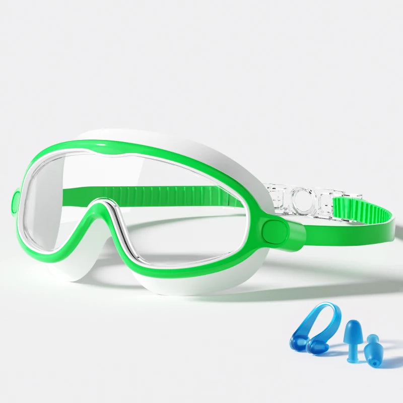 Swim Goggles, Waterproof Anti-Fog Anti-UV Wide View Swimming Goggles for Kids 3-14