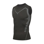 Compression Tank Top Mens Gym Shirt Sleeveless Quick Dry Printing Sportswear Men Fitness Bodybuilding Vest Workout Muscle Top ﻿