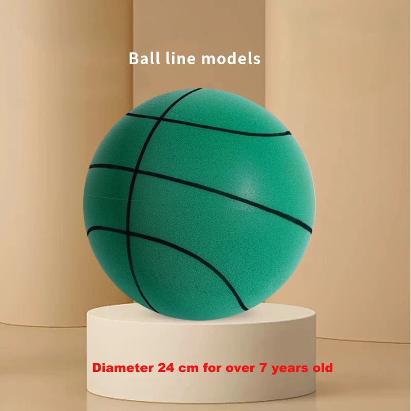 Indoor Silent Basketball and Basket 18/21/24 cm Bouncing Mute Ball Sports and Entertainment Toy Foam Ball No Noise Fast Shipping