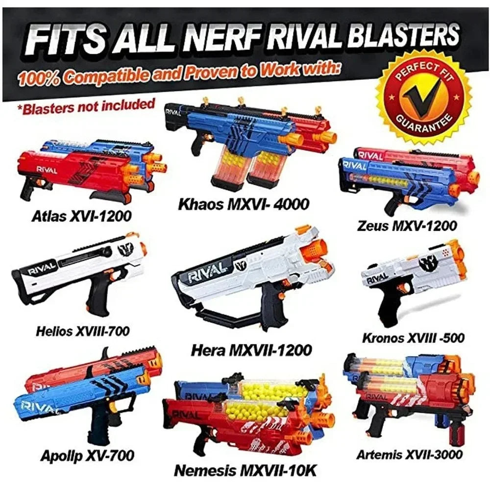100 WRounds for Nerf Rival Compatible Ammo Bulk Toy Gun Bullets for Rival Nerf Toy Gun Ball Dart for Nerf Rival Apollo Zeus Gun