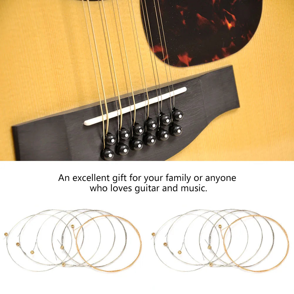 12 String Guitar Strings Guitar Strings High Quality Folk Guitar Strings Replacement Accessories Musical Instrument Part