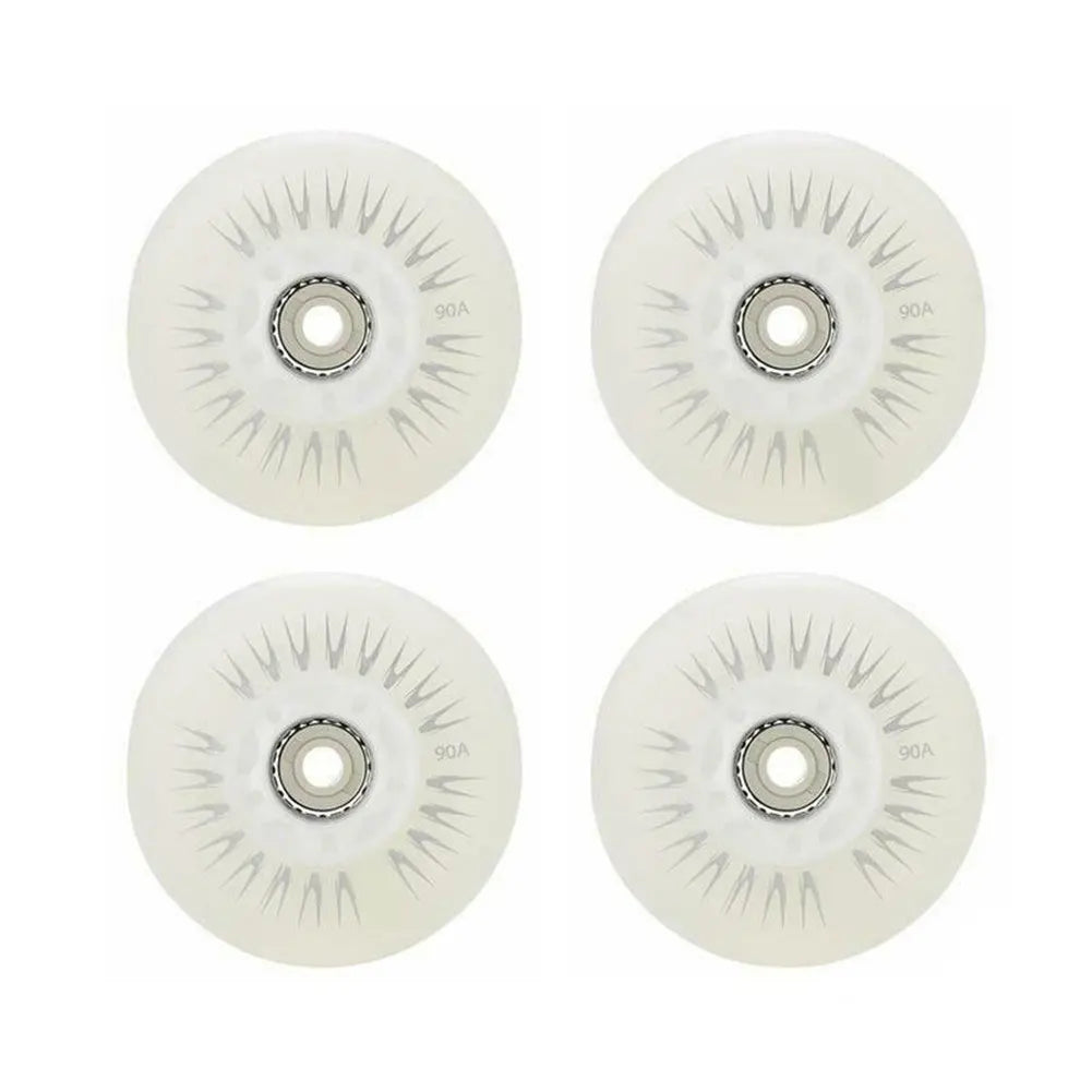 4pcs Flash Inline Skate Wheels 90a LED Lighting Skating Wheels 68/72/76//80mm Speed Skates Rock Fancy Roller Skates PU Tyres