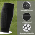 1PCS Soccer Shin Guards Pads, Shin Defender Shin Guards, Calf Compression Sleeve with Honeycomb Pads, Protective Soccer Shin Pad