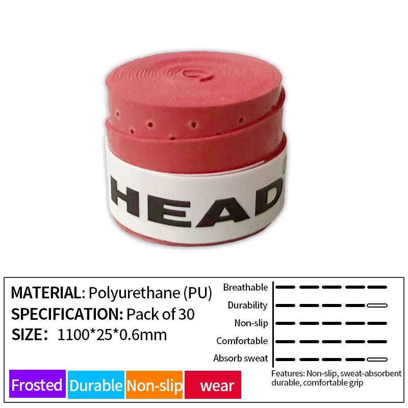 15PCS HEAD Sticky feel Tennis Racket Overgrip 0.65MM durable Badminton Sweatband Overgrips squash racket overgrips