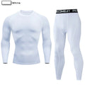 2pcs Men's Compression Sportswear Suit Elastic Training Yoga Sets Workout Jogging Fitness Clothing Tracksuit Pants Sporting