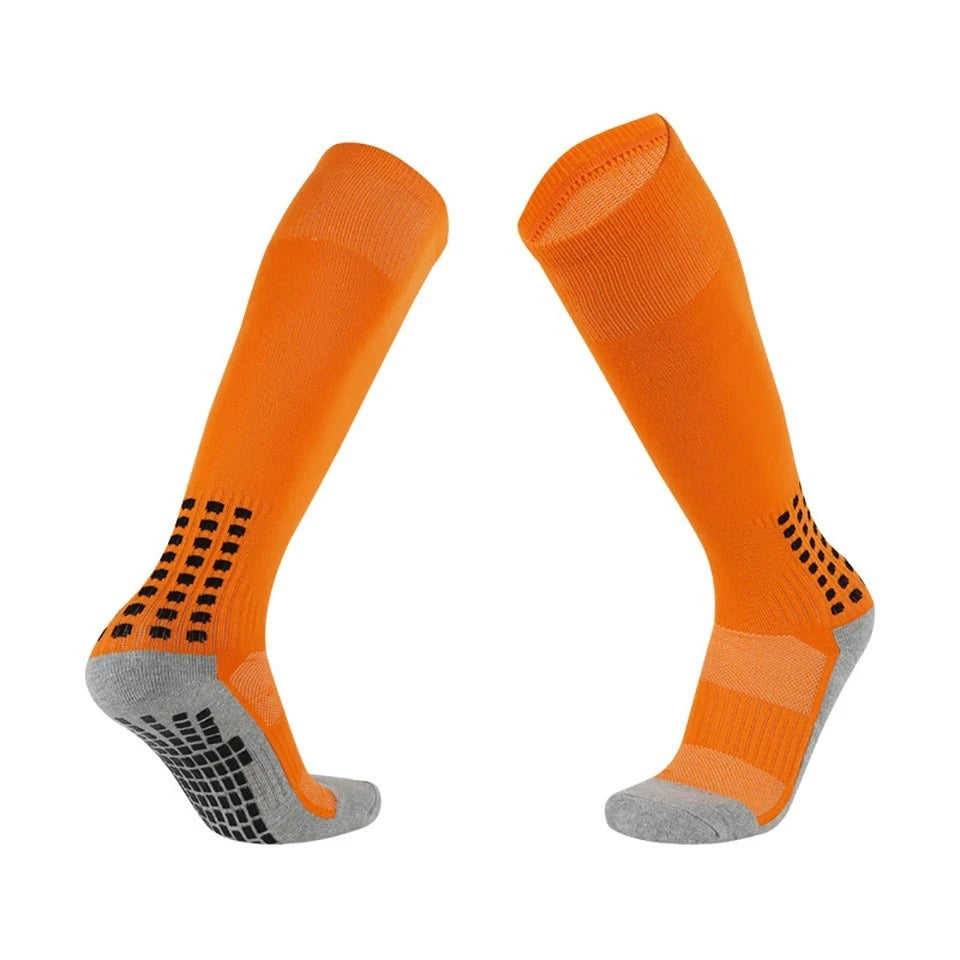 Loogdeel 1Pair 26-45 Kids Soccer Compression Sports Socks Stretchy Knee High Tube Socks Men Women Teens Football Athletic Socks