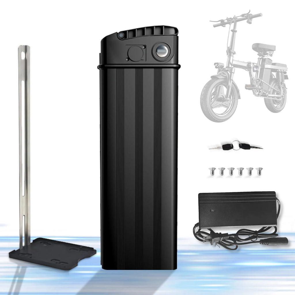 RQTBPOW 48V E-bike Battery, 12Ah/15Ah/20Ah/25Ah E-bike Battery with 3A Charge/Safe Lock/Indicator Light for 0-1200W Electric Bike/Folding Bike/Mountain Bike