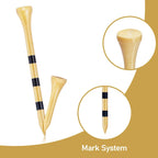 50pcs Bamboo Golf Tees More Durable and Stable TE003-Y