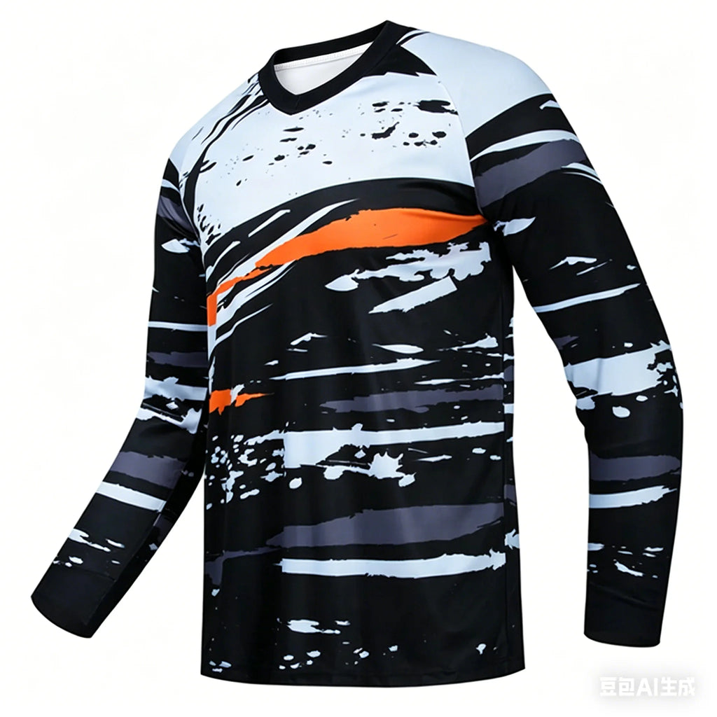 Men Breathable off Road Mountain Motocross Enduro Mtb Bike Jersey Cycling Top Riding Quick Dry Athletic Wear Cycling Top