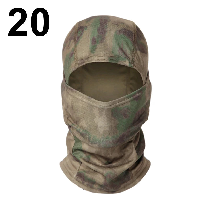 Camouflage Balaclava Full Face CS Mask Ski Cycling Hunting Head Neck Cover Helmet Liner Cap  Multicam Men Scarf