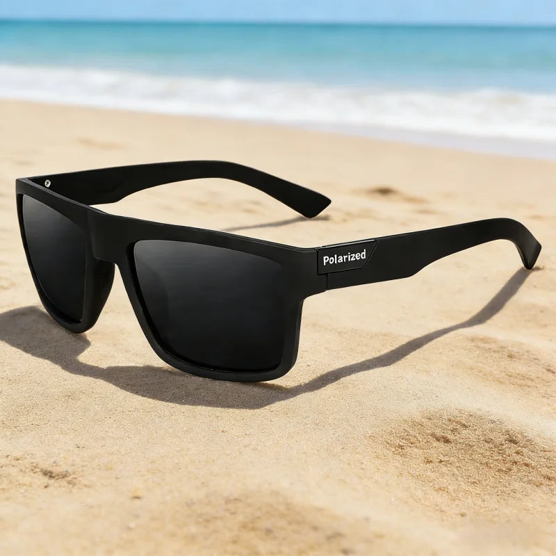 Polarized Square Sunglasses UV400 Black Fashion Shades for Men & Women Ideal for Driving Fishing & Outdoor Sports