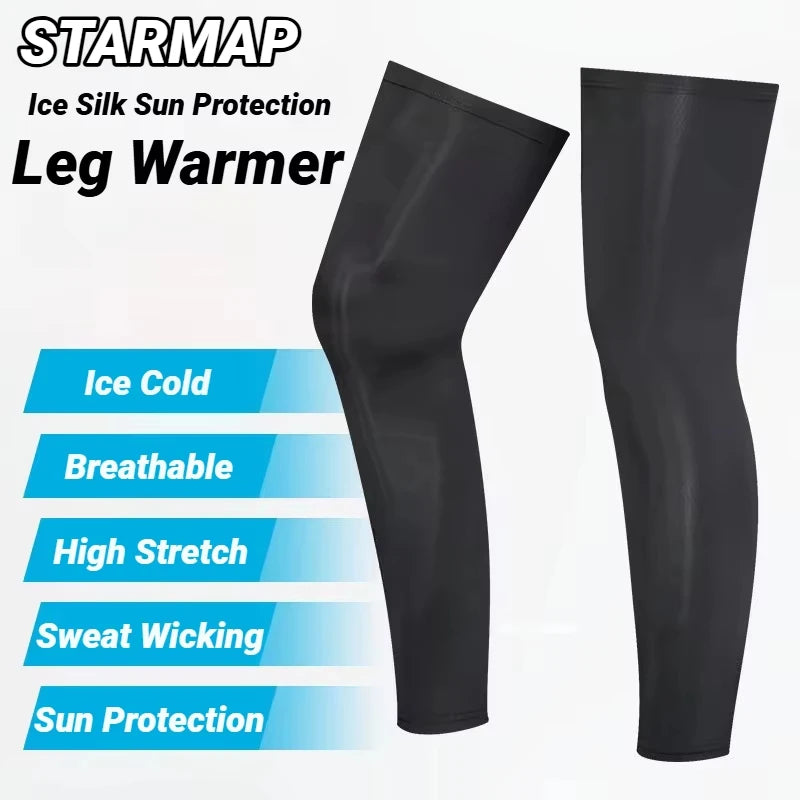 Summer Cycling Leg Compression Sleeves Outdoor Sports Quick Dry Knee Protection Leggings Running Basketball Anti Legs Non-Slip