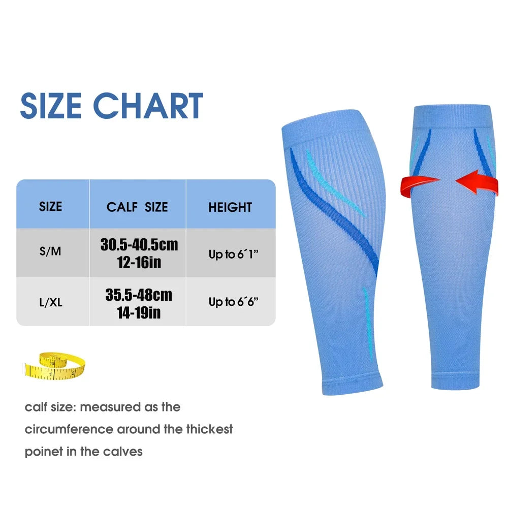1 Pair Calf Compression Sleeves for Men & Women (20-30 MmHg), Leg Compression Sleeve Footless Compression Socks