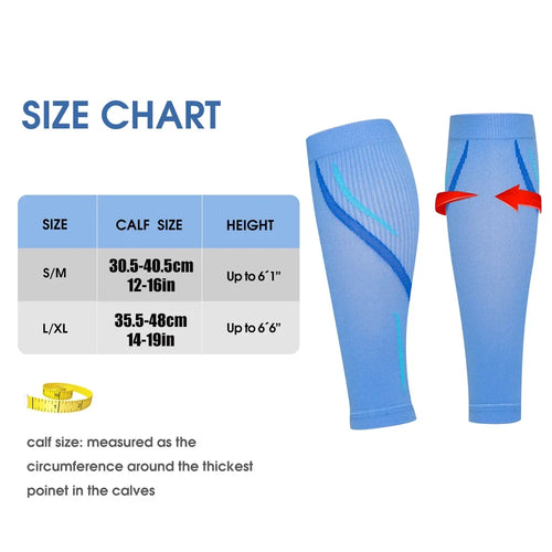 1 Pair Calf Compression Sleeves for Men & Women (20-30 MmHg), Leg Compression Sleeve Footless Compression Socks