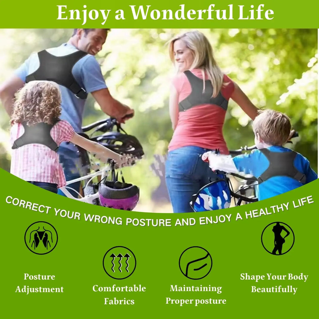 Adjustable Posture Corrector Back Support Belt- Breathable Non-Slip Ergonomic Support for Improved Posture Suitable for Sitting