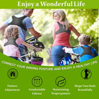 Adjustable Posture Corrector Back Support Belt- Breathable Non-Slip Ergonomic Support for Improved Posture Suitable for Sitting