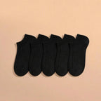 1/3/10Pairs Men's Ankle Socks Soft Breathable Stretchy Solid Color Low Cut Casual Sports Socks for Women Comfortable Fashionable