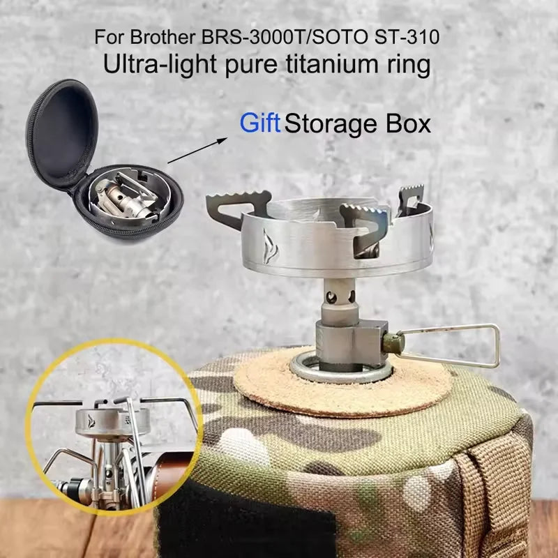 Outdoor Gas Wind Shield Stainless Steel Windproof Ring Camping Stove Support Rack for SOTO Spider Stove ST310 Brothers BRS3000T