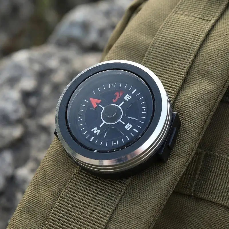 Removable Button Compass Mini Watch Strap Portable  Tool Adventure Hiking Outdoor  Gear