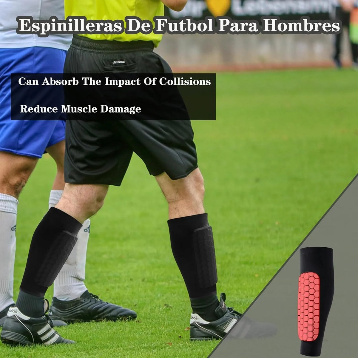 1Pcs Soccer Shin Guards Pads for Youth Adult, Shin Defender Shin Guards Kids, Calf Compression Sleeve with Honeycomb Pads