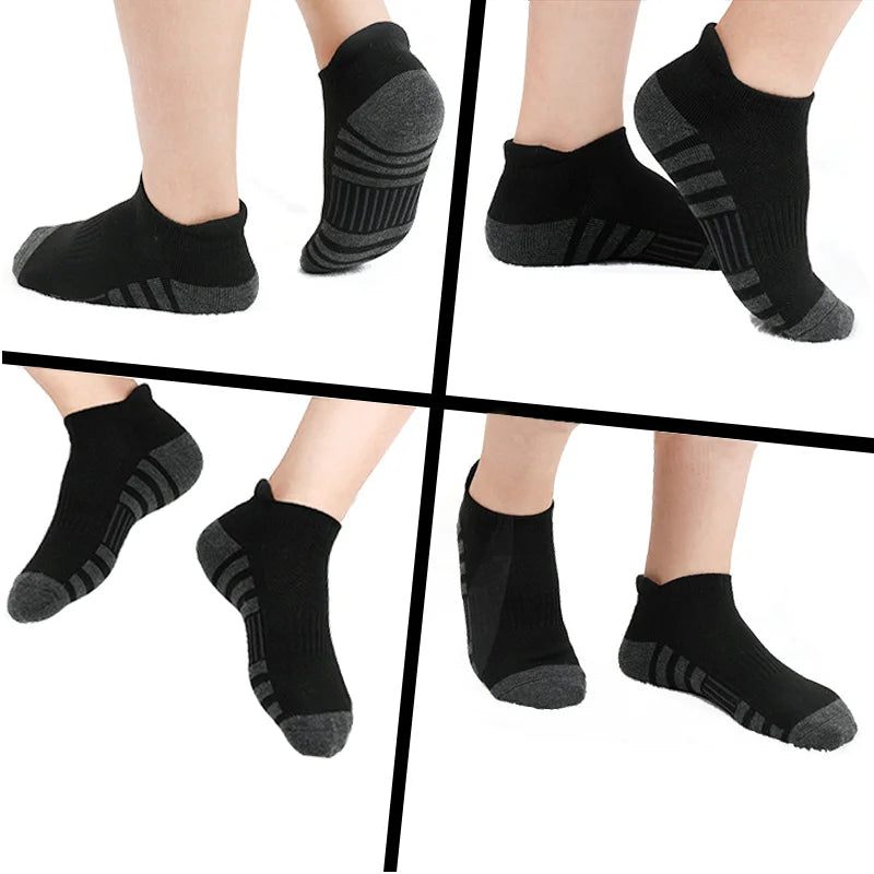 12/24Pairs Ankle Athletic Running Socks Cushioned Breathable Low Cut Sports Tab Socks For Men And Women