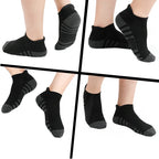 6/24Pairs Ankle Athletic Running Socks Cushioned Breathable Low Cut Sports Tab Socks For Men And Women
