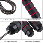 Rope skipping, anti winding fast rope skipping cable with ball bearing, suitable for women, men and children, adjustable steel r