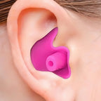 Portable Durable Silicone Swimming Waterproof Earplugs Soft and Noise Reducing Spiral Strap Collection Box Swimming Accessories