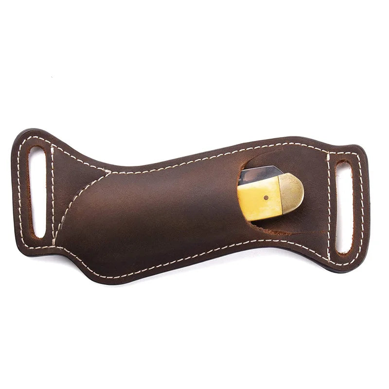 Leather Folding Knife Sheath for Belts Knife Cover Knife Storage Pouch Knife Protective Case Multitool Pouch Knife Pouch
