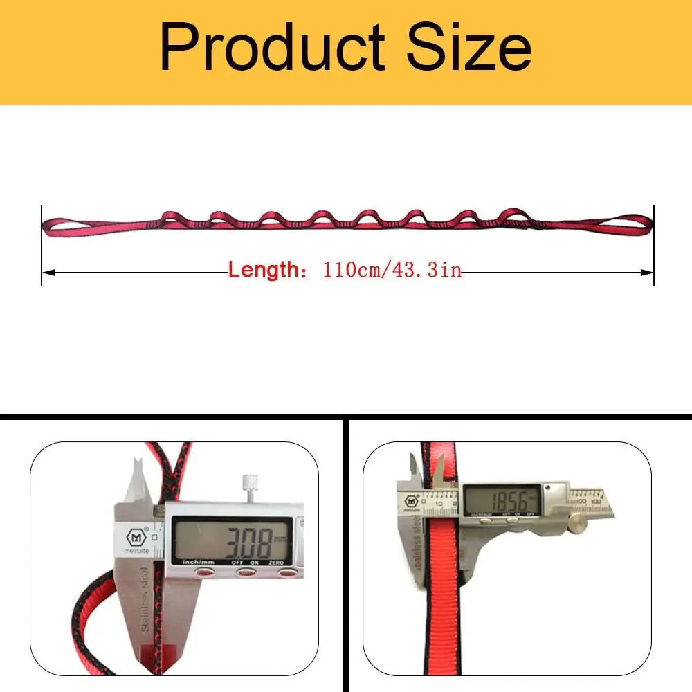 Daisy Chains Yoga Hammock Extension Strap Adjustable Nylon Climbing Sling Fitness Pilates and Exercise Extend Strap