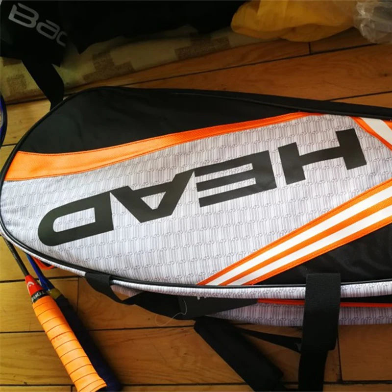 HEAD Tennis Rackets Backpack Large Capacity for 3-6 Pieces Racquets Badminton Squash Gym Bag with Separated Shoes Compartment