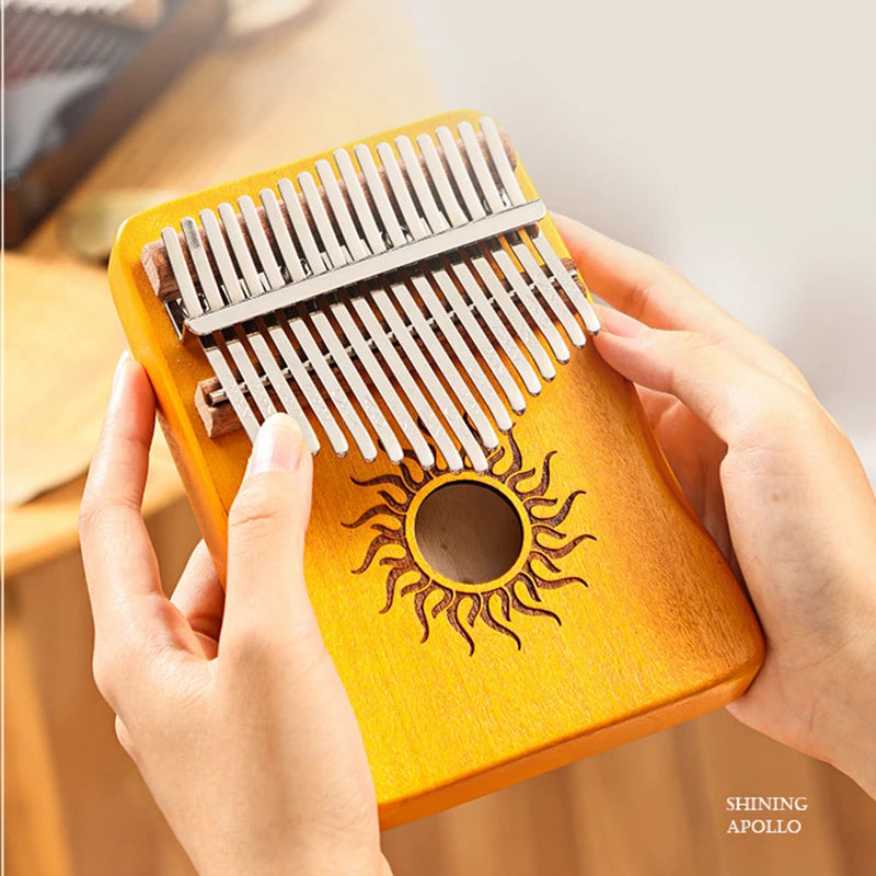 Hluru 17 21 Keys Kalimba Finger Piano Kalimba Thumb Piano Keyboard Musical Instrument Mbira for Beginner Music Lover Gifts