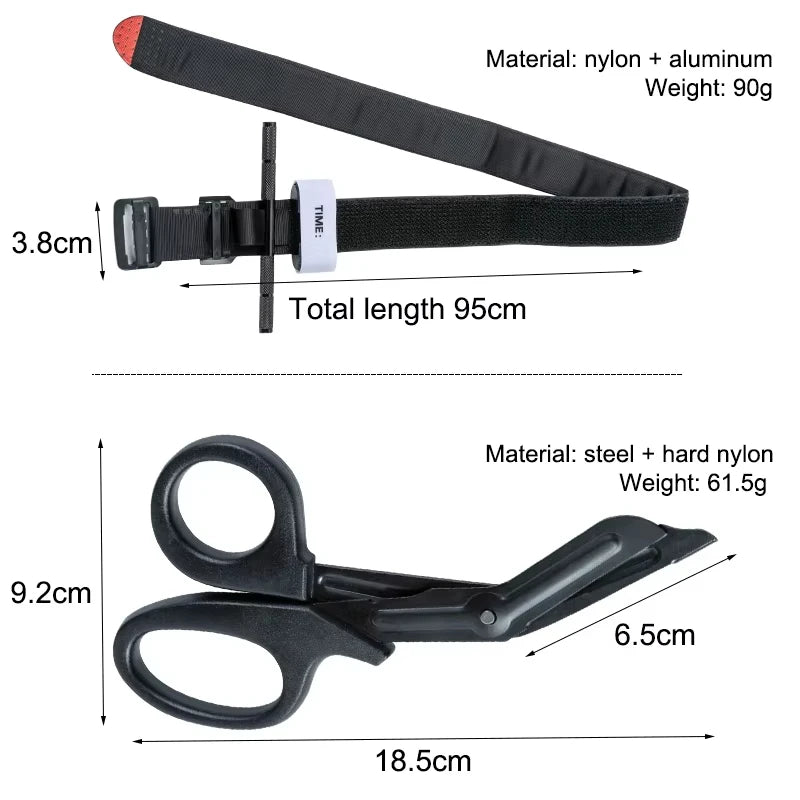 Tactical First Aid New Metal Aluminum Rod Tourniquet 1pcs Survival Hemostasis Second Generation Upgrade Repeated Use Strengthen