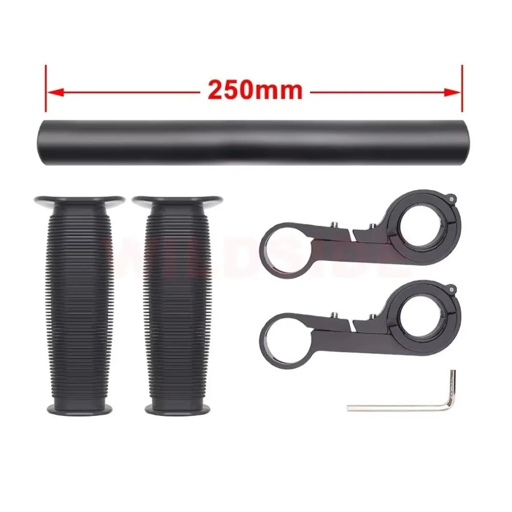 Black Bicycle Handlebar 250mm Length Removable Bicycle Children's Armrest Durable Ergonomic Design Armrest Bracket