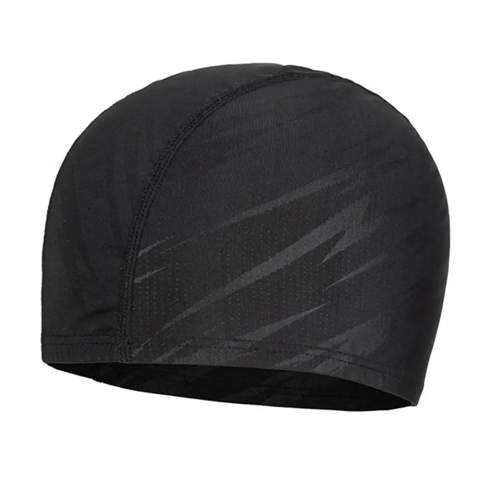 Comfortable Nylon Adult Swimming Caps High Elastic Breathable Swim Cap Black Ear Protection Male Swimming Hat Men Women
