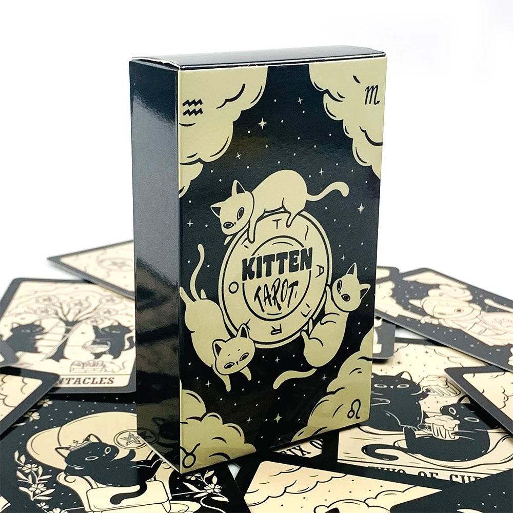 Hot-selling Cat Tarot Cards A 78 Deck Oracle English Visions Divination Edition Borad Playing Games,Family Gatherings Board Game