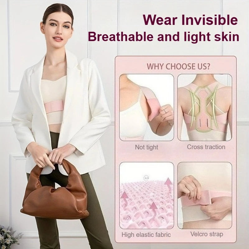 1PC Adjustable Rectify Posture Back Invisibility Breathable Posture Corrector Belt Support Belt Back Neck Brace Posture Training