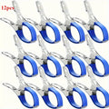 12pcs Durable Stainless Steel Pool Cover Clips with Blue Plastic Handle - Suitable for Ground Pool Covers and Photography