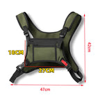 Sports Chest Bag For Men Women Water Resistant Lightweight Front Chest Pack Running Vest Bag With Built-In Phone Extra Storage