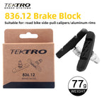 TEKTRO 836.12 Bike Brake Pads for V-Brake, Quiet Wear-Resistant Brake Shoes for Mountain Bike Bicycle Aluminum Rim Bicycle Parts