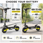 EOEOTWO 1200W Off Road Electric Scooter for Adults 48V Long Range E-Scooter 30MPH Fast Speed 11" Tubeless Tire Foldable Kick Scooter