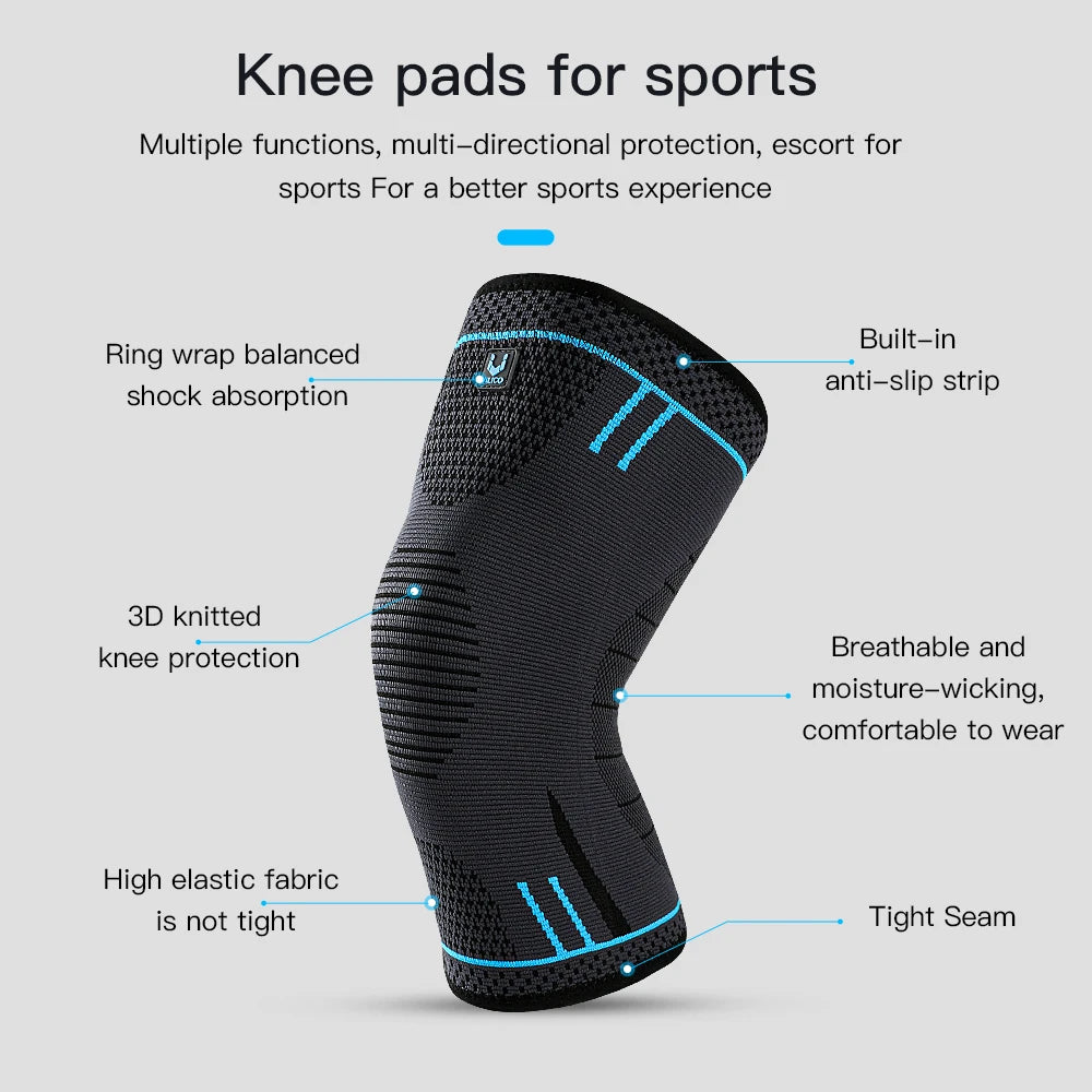 Vilico 1PCS Elastic Knee Pads Nylon Sports Fitness Kneepads Breathable Running Basketball Volleyball Knee Support