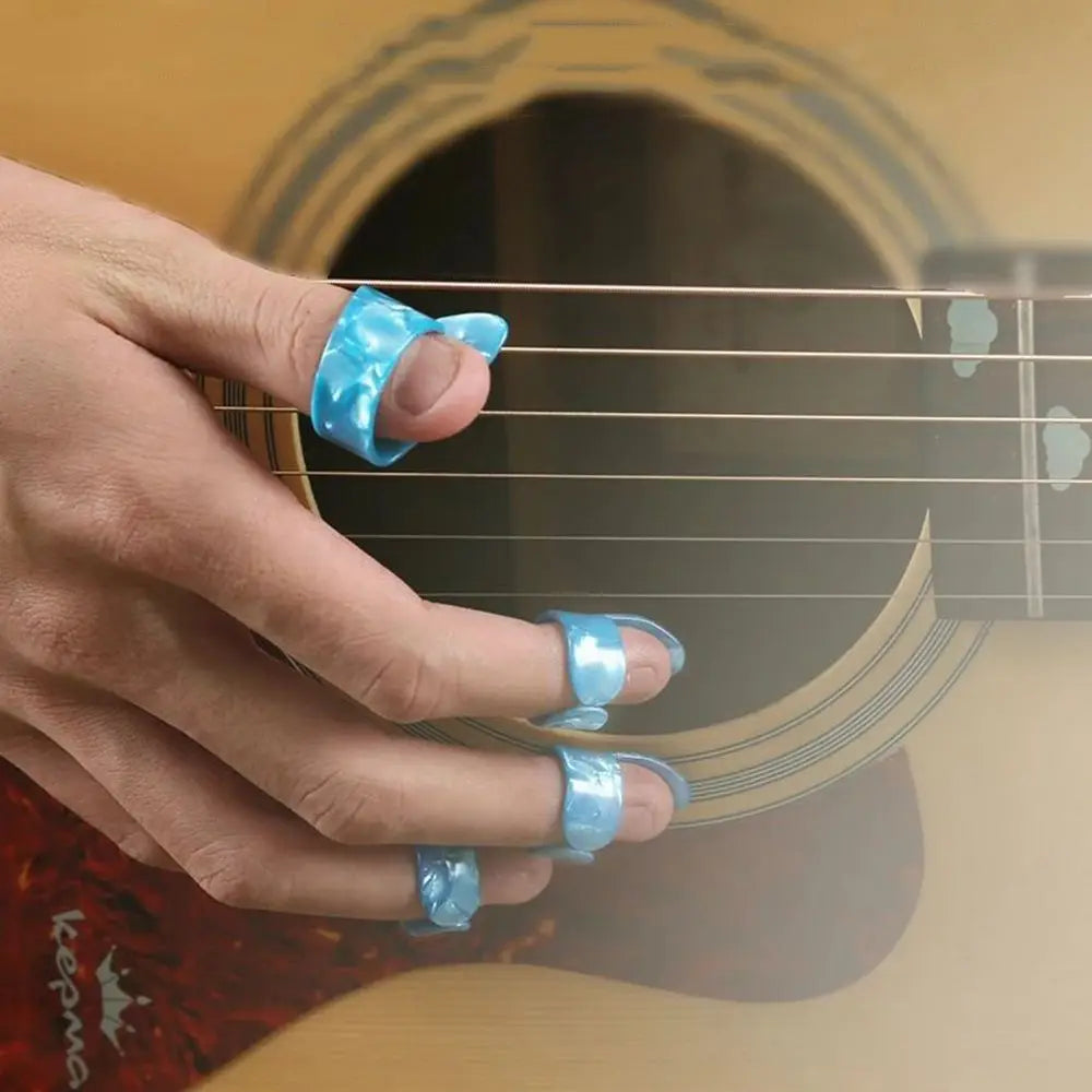 1 Thumb + 3 Finger For Acoustic Celluloid Guitar Picks Guitar Plectrum Fingerpick Guitar Parts Musical Instruments Accessories