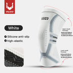 1 Pcs Compression Knee Support Sleeve Elastic Breathable Knee Pads Brace Springs Gym Sports Protector Basketball Volleyball Run