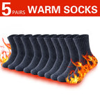 3 Pairs Winter Thick Towel Men's Socks Man's Outdoor Sports Long Socks Cold Resistant Frost Proof Snow Socks For Man Gift 39-44