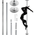 SucceBuy Professional Dancing Pole Spinning Static Dancing Pole Kit Portable Removable Pole 45mm Heavy-Duty Stainless Steel Pole