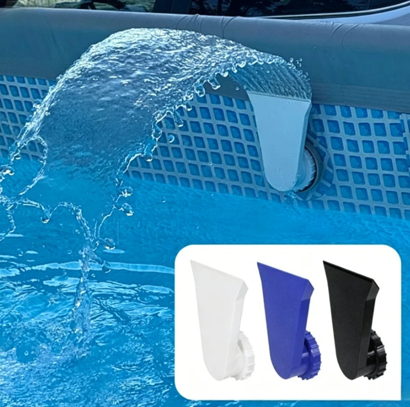 1pc Pool Waterfall Fountain Nozzle, Direct Mount Spray Jet for Above Ground Swimming Pools, Durable Plastic Water Feature