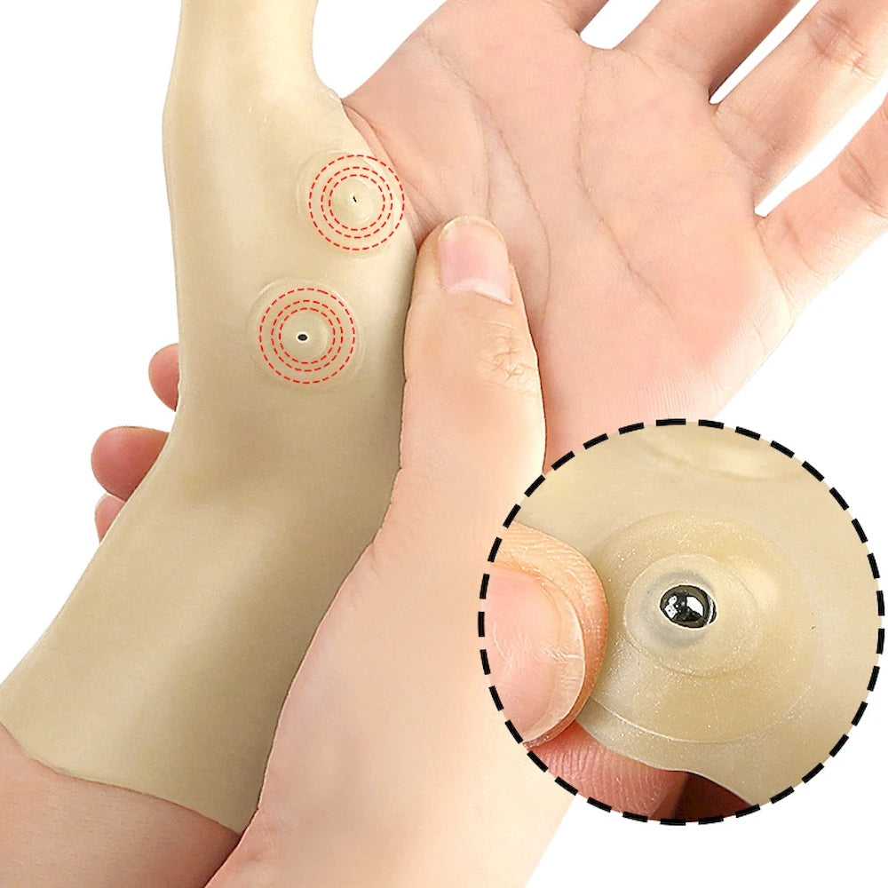 Magnetic Therapy Gloves for Wrist Pain Relief - 1PC Silicone Gel Support Gloves for Arthritis, Thumb & Hand Massage